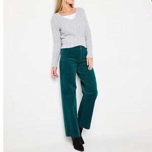 St. John's Bay 🟣 NWT Size 16P High Rise Wide Leg Corduroy Pant